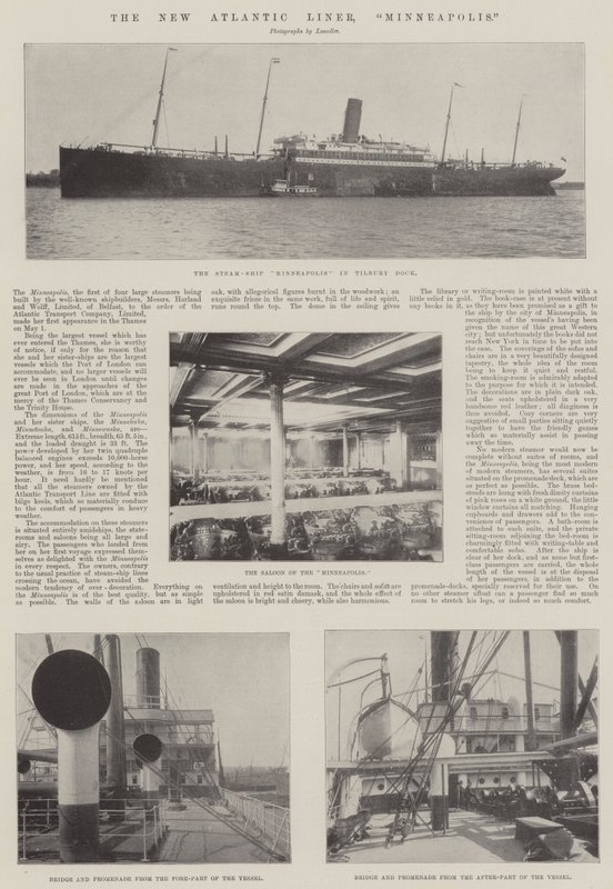 The New Atlantic Liner, Minneapolis av English Photographer