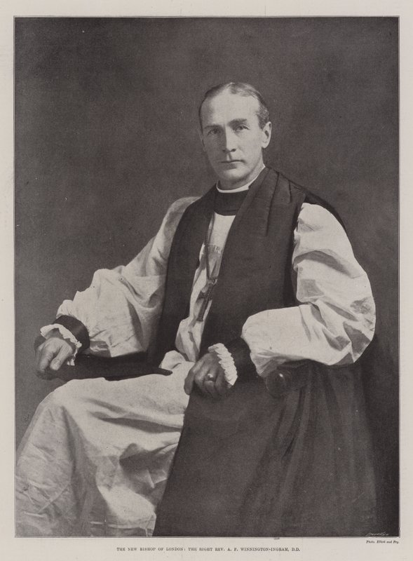Den nye biskopen av London, den høyre pastor A F Winnington-Ingram, DD av English Photographer