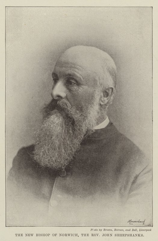 Den nye biskopen av Norwich, pastor John Sheepshanks av English Photographer