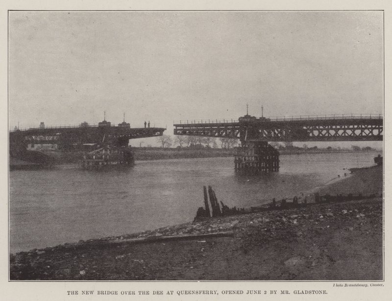 Den nye broen over Dee ved Queensferry, åpnet 2. juni av Mr Gladstone av English Photographer