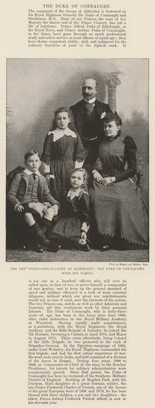 Den nye øverstkommanderende ved Aldershot, hertugen av Connaught, med sin familie av English Photographer