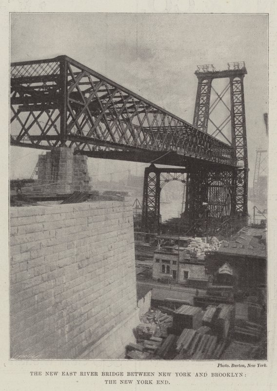 New East River Bridge mellom New York og Brooklyn, New York End av English Photographer