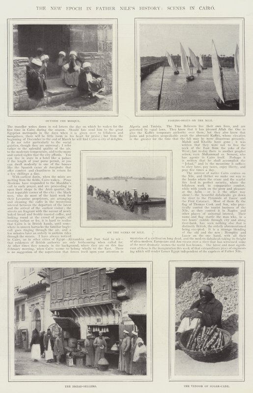 Den nye epoken i Fader Niles historie, scener i Kairo av English Photographer