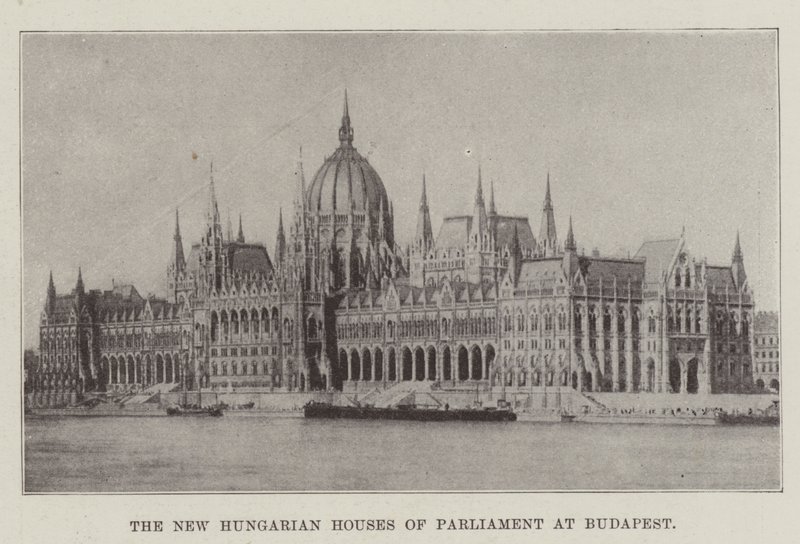 De nye ungarske parlamentshusene i Budapest av English Photographer