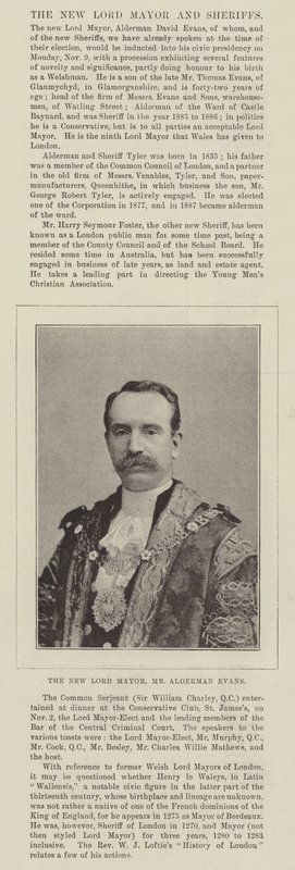 Den nye Lord Mayor, Mr Alderman Evans av English Photographer