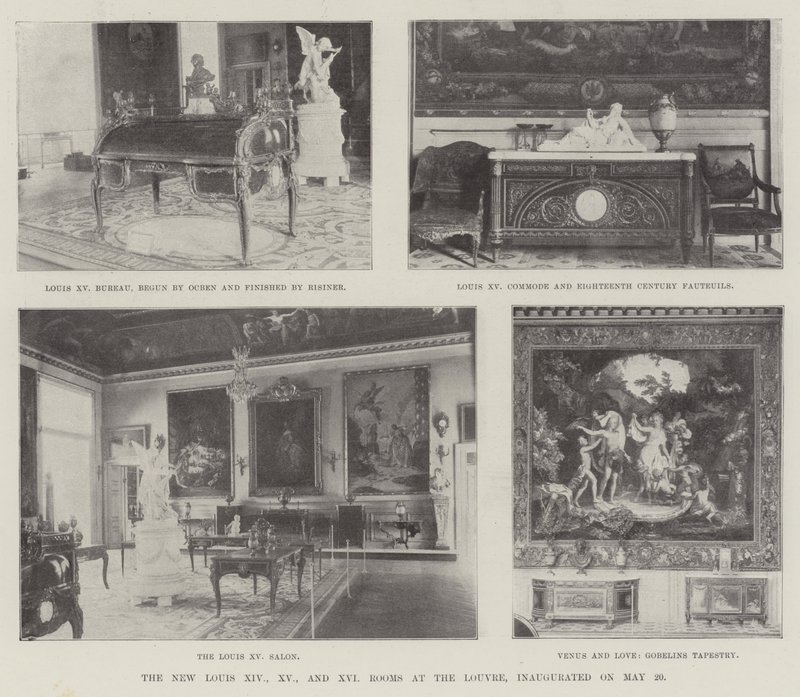 De nye Louis XIV, XV og XVI-rommene på Louvre, innviet 20. mai av English Photographer