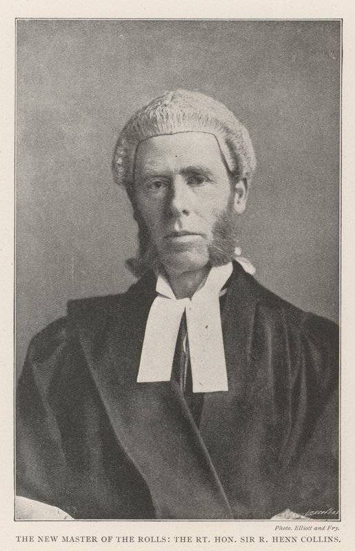 The New Master of the Rolls, den høyre ærede Sir R Henn Collins av English Photographer