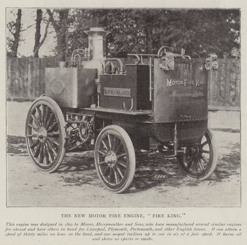Den nye motorbrannbilen, Fire King av English Photographer