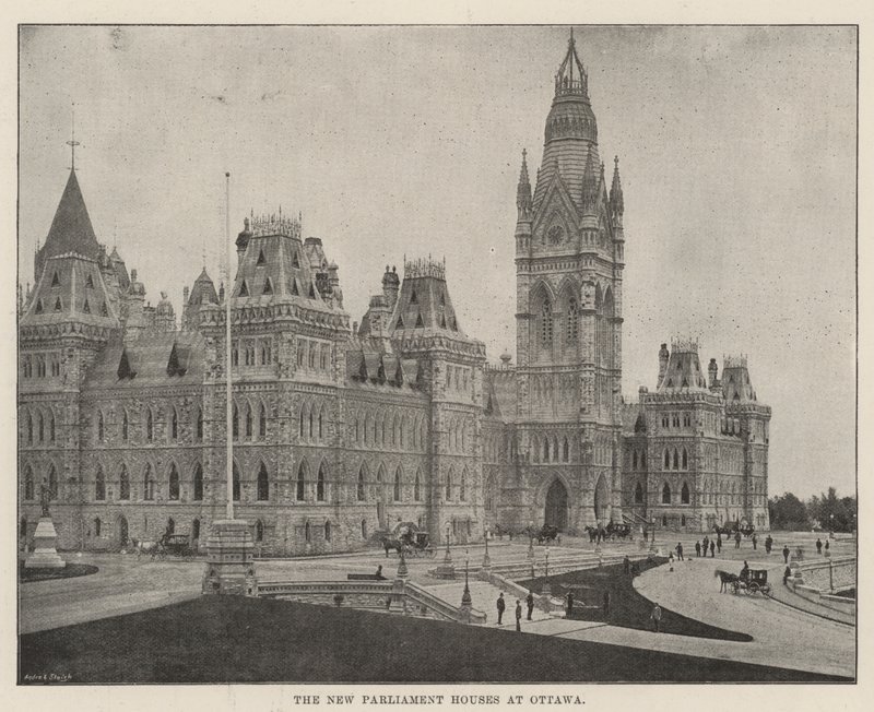 De nye parlamentshusene i Ottawa av English Photographer