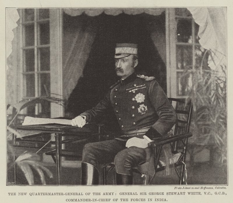Den nye generalkvartermesteren for hæren, general Sir George Stewart White, VC, GCB, øverstkommanderende for styrkene i India av English Photographer