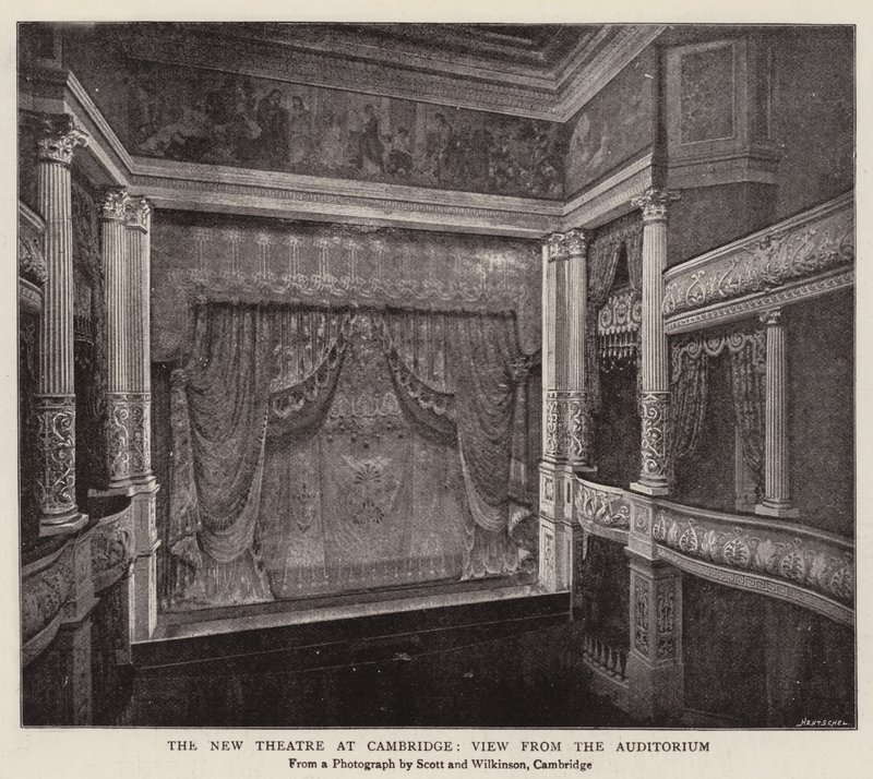 The New Theatre at Cambridge, View from the Auditorium av English Photographer