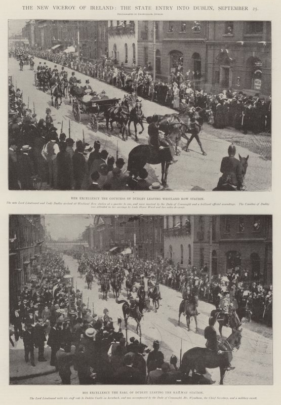The New Viceroy of Ireland, statens inntreden i Dublin, 25. september av English Photographer