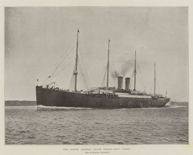 Det nordtyske Lloyd Steam-Ship Elbe av English Photographer