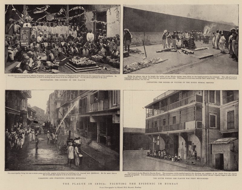 Pesten i India, bekjempelse av epidemien i Bombay av English Photographer