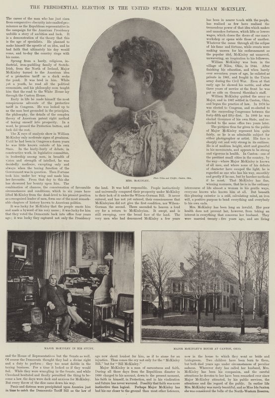 Presidentvalget i USA, major William McKinley av English Photographer