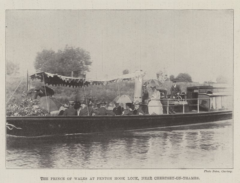 Prinsen av Wales ved Penton Hook Lock, nær Chertsey-on-Thames av English Photographer