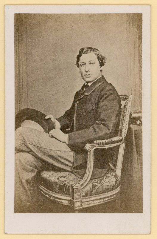 Prinsen av Wales, fremtidig kong Edward VII (s/hv-bilde) av English Photographer