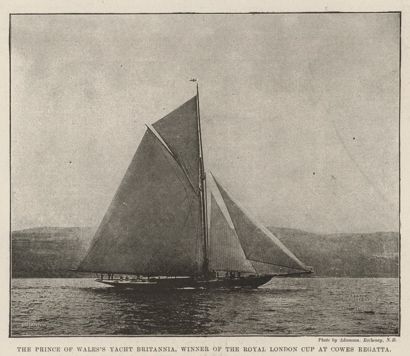 Prince of Wales Yacht Britannia, vinner av Royal London Cup på Cowes Regatta av English Photographer