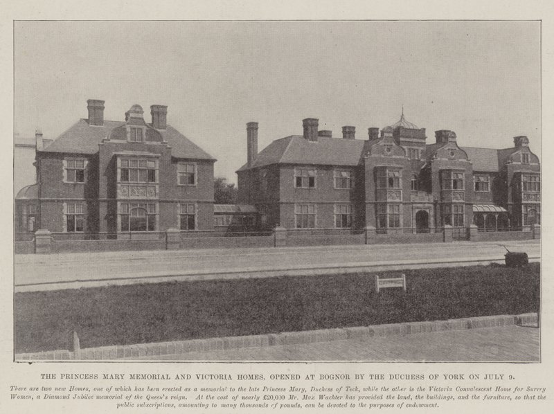 Princess Mary Memorial og Victoria Homes, åpnet i Bognor av hertuginnen av York 9. juli av English Photographer