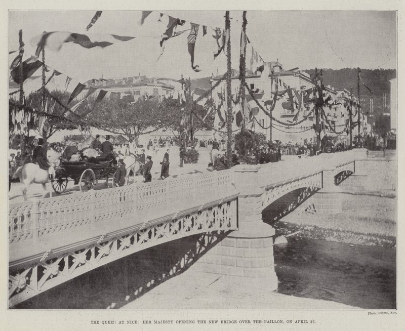 Dronningen i Nice, Hennes Majestet, åpner den nye broen over Paillon 27. april av English Photographer