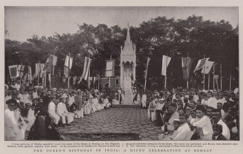 Dronningens bursdag i India, en hinduistisk feiring i Bombay av English Photographer
