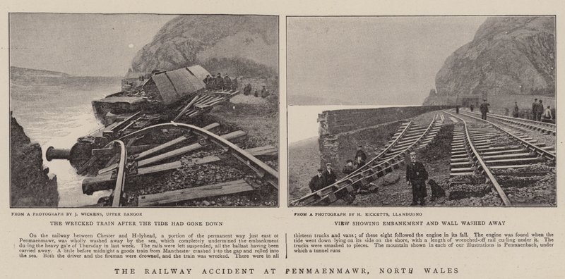 Jernbaneulykken i Penmaenmawr, Nord-Wales av English Photographer