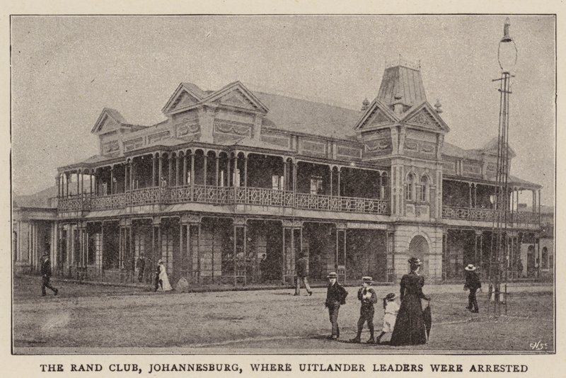 Rand Club, Johannesburg, hvor Uitlander-ledere ble arrestert av English Photographer