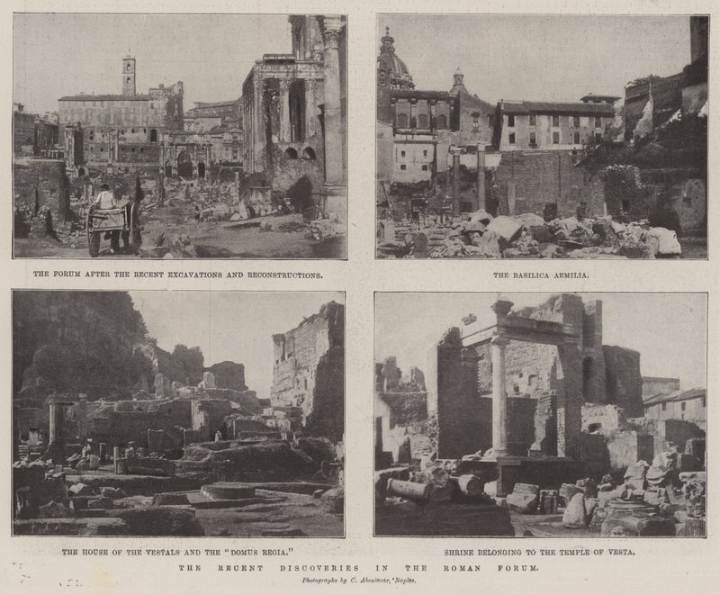 De nylige oppdagelsene i Forum Romanum av English Photographer