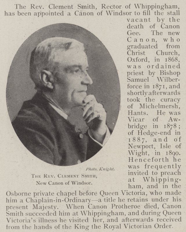 Pastor Clement Smith, New Canon of Windsor av English Photographer