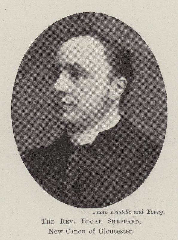 Pastor Edgar Sheppard, den nye kanonen fra Gloucester av English Photographer