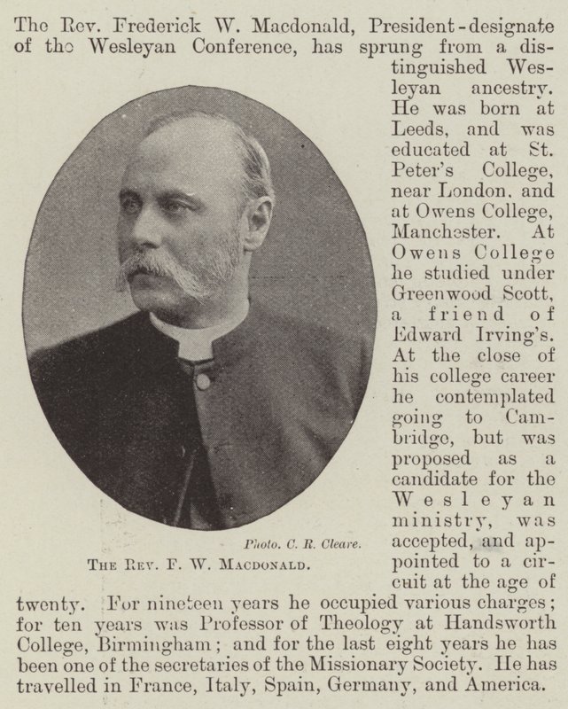 Pastor FW Macdonald av English Photographer