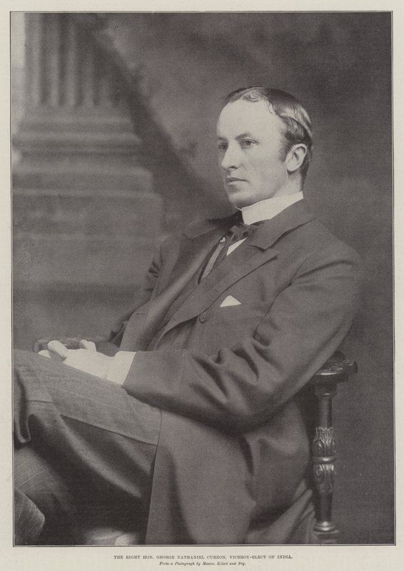 Høyre ærede George Nathaniel Curzon, visekongevalgt av India av English Photographer