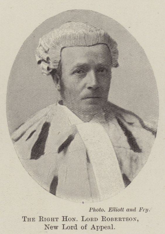 Høyre ærede Lord Robertson, New Lord of Appeal av English Photographer