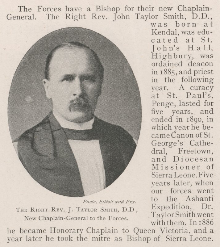 Høyre pastor J Taylor Smith, DD, ny generalprest for styrkene av English Photographer