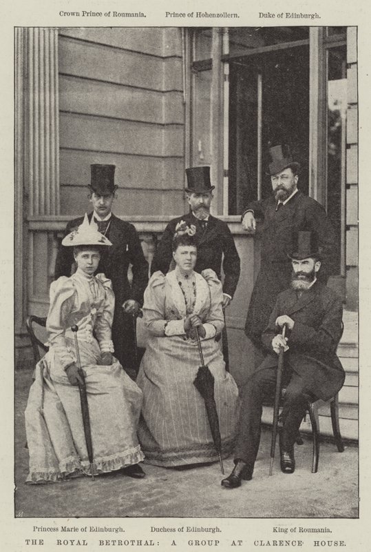 The Royal Betrothal, en gruppe ved Clarence House av English Photographer