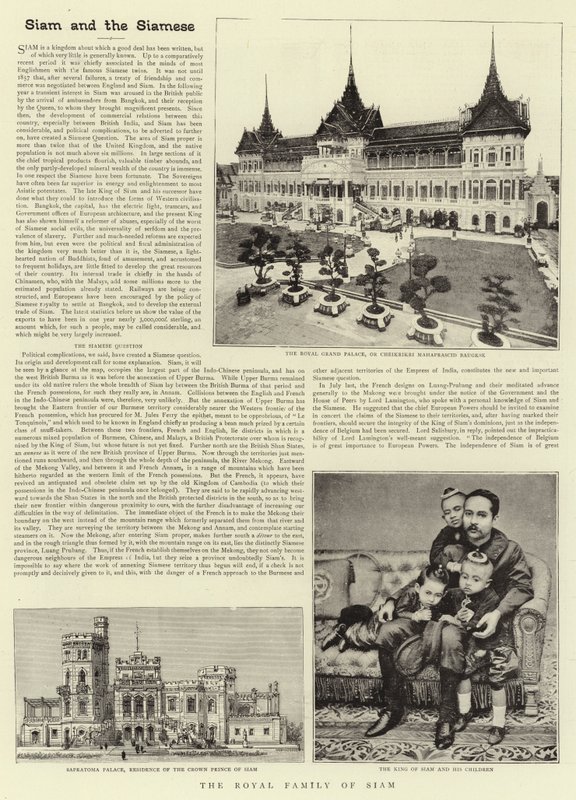 Kongefamilien til Siam av English Photographer