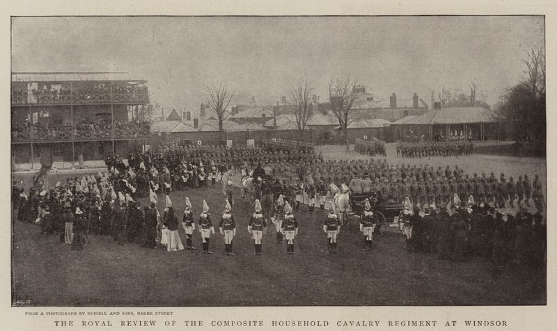 Royal Review of Composite Household Cavalry Regiment i Windsor av English Photographer