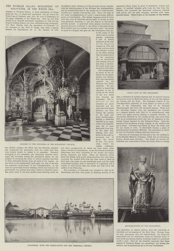 Det russiske øyklosteret i Solovetsk, i Hvitehavet av English Photographer
