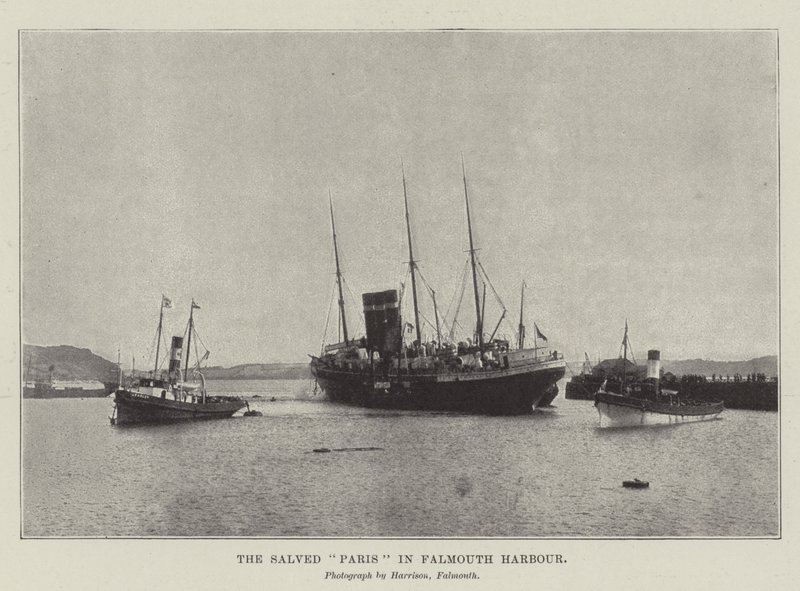 The Salved Paris i Falmouth Harbor av English Photographer