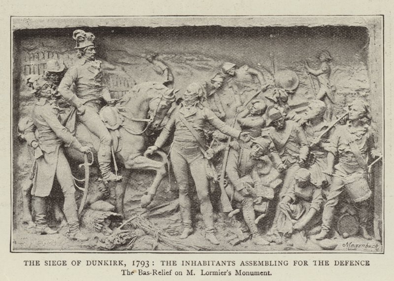 Beleiringen av Dunkirk, 1793, innbyggerne samlet for forsvaret av English Photographer