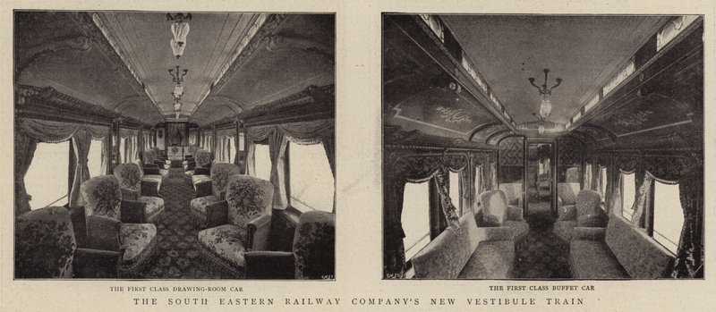The South Eastern Railway Companies New Vestibule Train av English Photographer