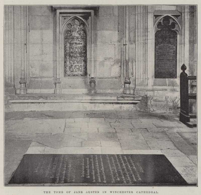 Graven til Jane Austen i Winchester Cathedral av English Photographer