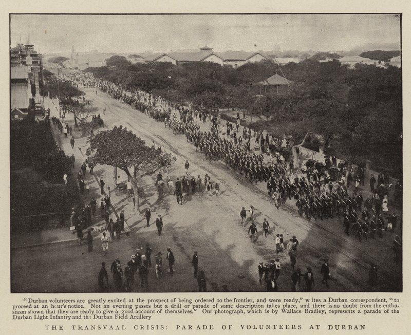 Transvaal-krisen, parade av frivillige i Durban av English Photographer
