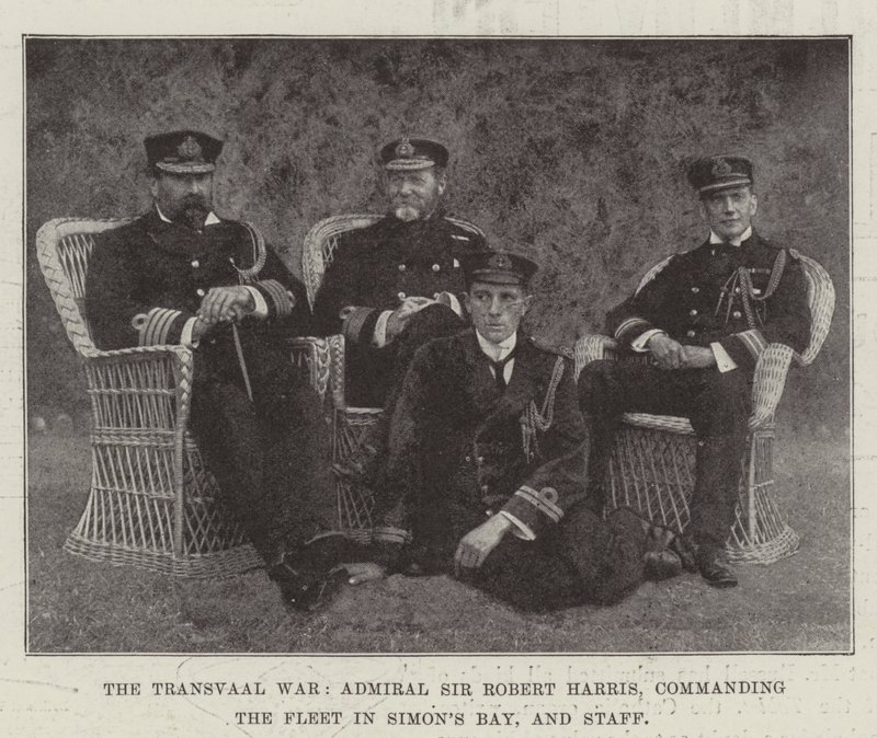 Transvaal-krigen, admiral Sir Robert Harris, kommanderte flåten i Simons Bay, og Staff av English Photographer