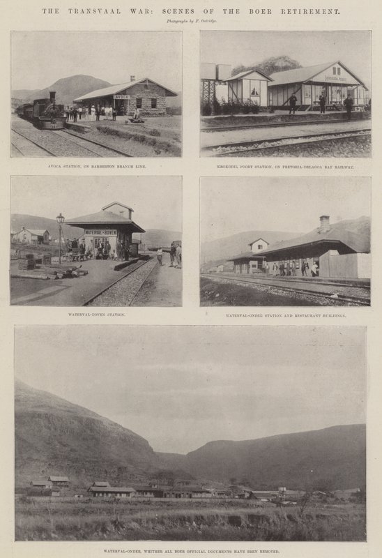 Transvaal-krigen, scener fra Boerens pensjonisttilværelse av English Photographer