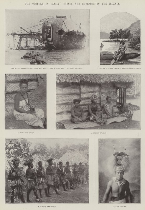 Problemet i Samoa, scener og skisser på øyene av English Photographer