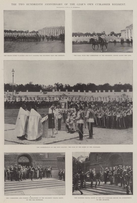 To hundreårsjubileet for tsarens egne kuirassierregiment av English Photographer