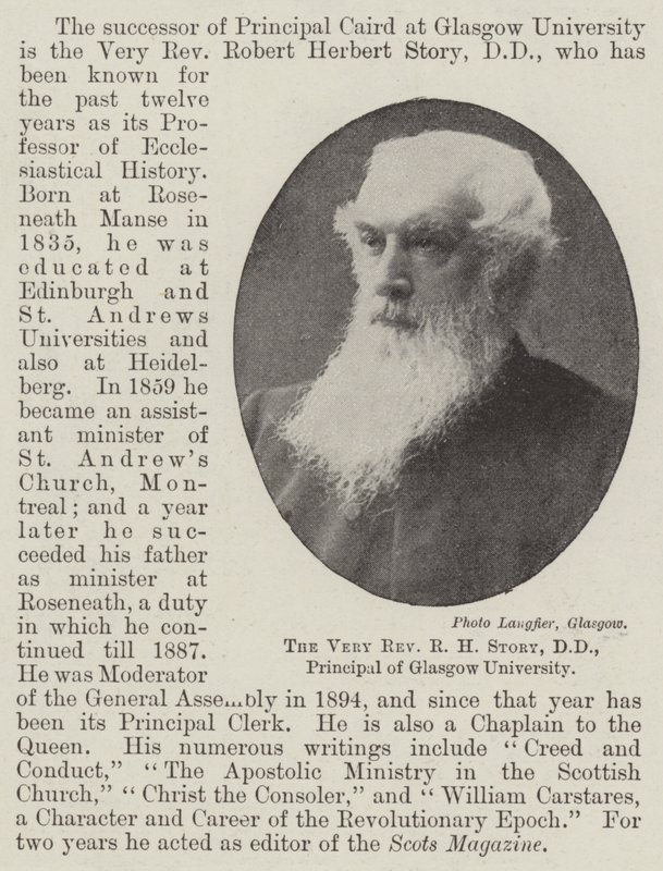 The Very Reverend R H Story, DD, rektor ved Glasgow University av English Photographer