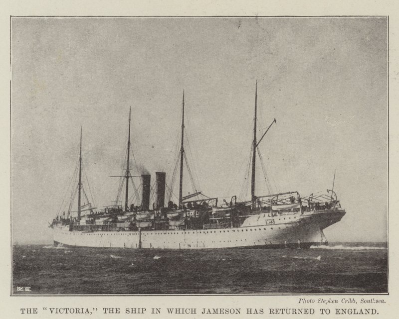 Victoria, skipet der Jameson har returnert til England av English Photographer