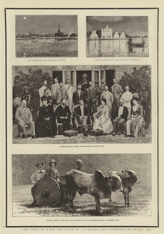 Besøket av HRH hertugen av Clarence og Avondale til India, 1890 av English Photographer